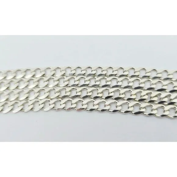 Amazing Solid 925 Sterling Silver Designer Cuban Link Chain Necklace - 21.75 L